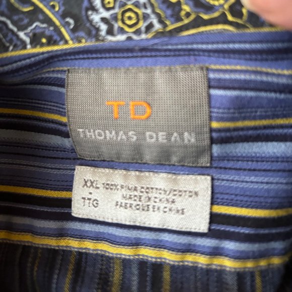 Thomas Dean Long Sleeve Button Down XXL - Picture 4 of 7